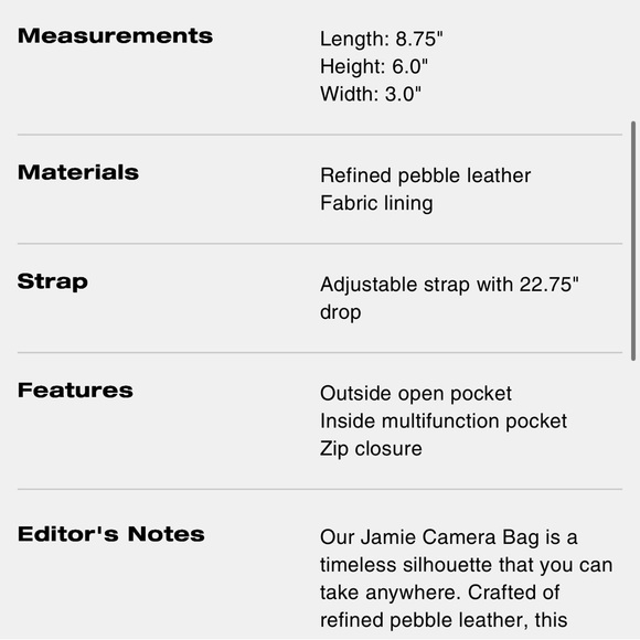 Jamie Leather Crossbody Camera Bag | Coach - Picture 14 of 16